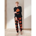thumbnail image 2 of Pijamas familiares a juego para Halloween, peleles para bebé/ropa para perro/camisetas de manga larga y pantalones con estampado de calabaza., 2 of 9