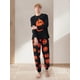 thumbnail image 2 of Pijamas familiares a juego para Halloween, peleles para bebé/ropa para perro/camisetas de manga larga y pantalones con estampado de calabaza., 2 of 9