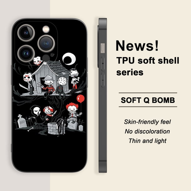 Garantice la seguridad de su iPhone con esta moderna y flexible funda de goma TPU a prueba de golpes para teléfono con estampado de dibujos animados