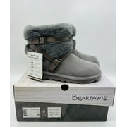 Bearpaw Women's Kiera Leather Boots- Gray Fog, US 6M / EUR 37