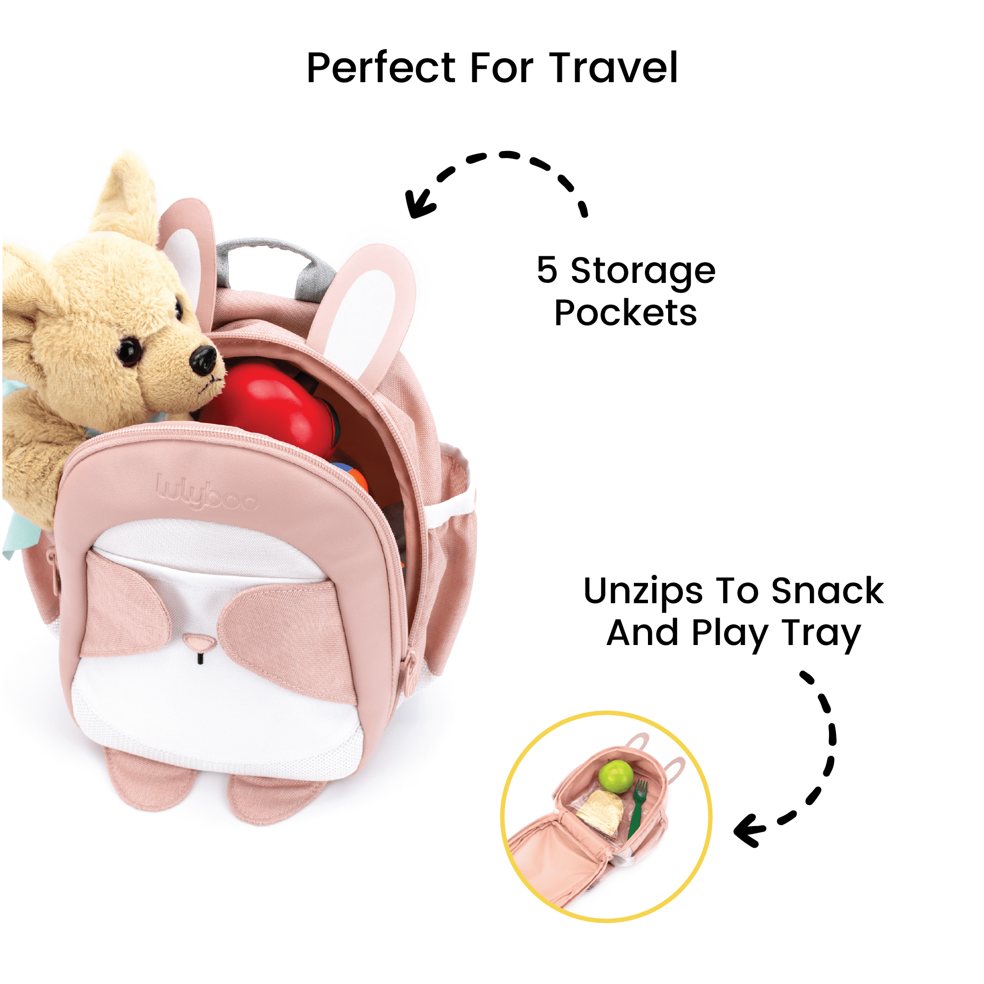 LulyBoo Toddler Safety Harness Backpack with Detachable Leash