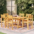 thumbnail image 1 of vidaXL 7 Piece Garden Dining Set Solid Teak Wood, 1 of 5