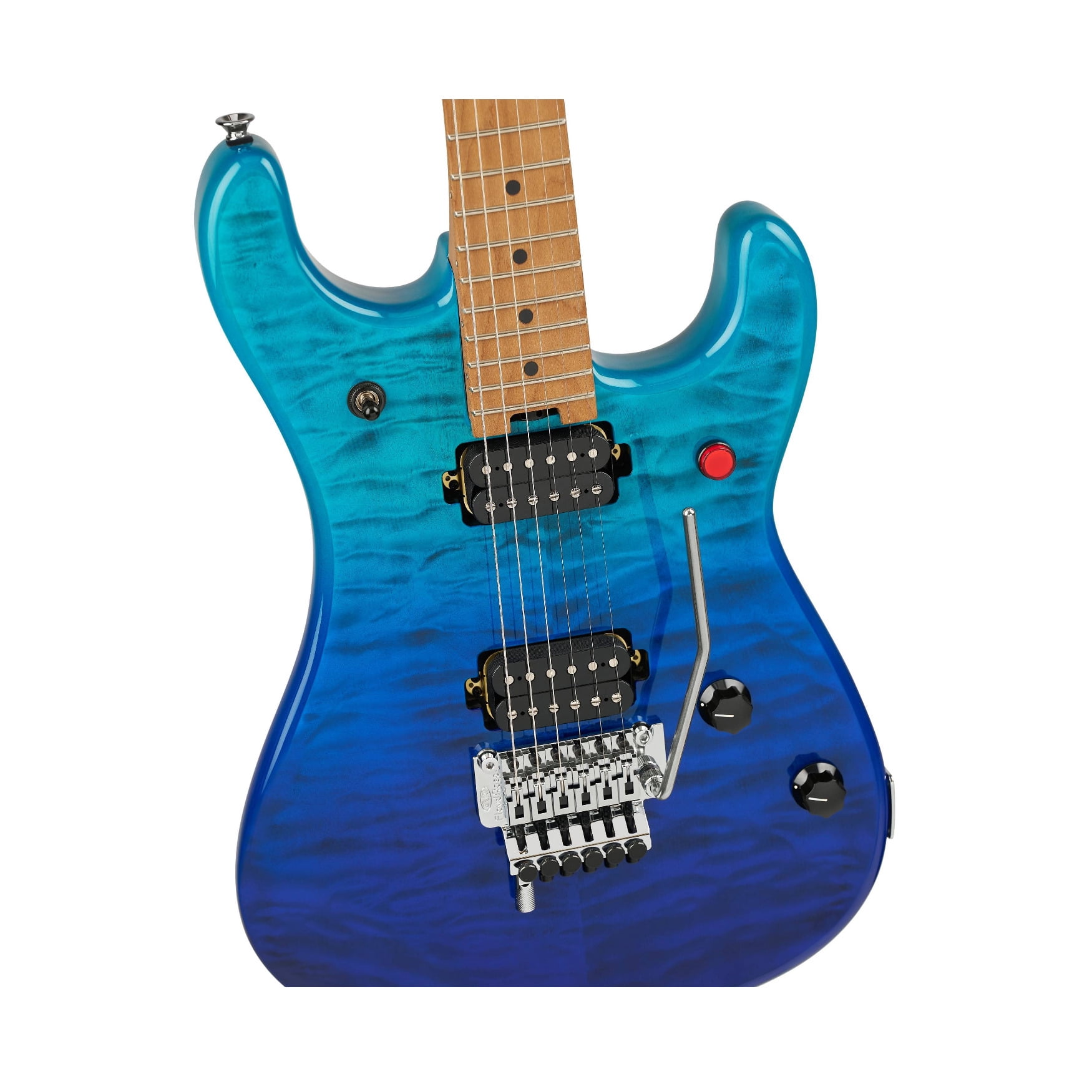 EVH 5150 Series Deluxe QM 6-String Electric Guitar with Baked Maple Fingerboard and Basswood Body (Pacific Drift)