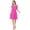 Hot Pink, variant on Women's Floral Lace Short Sleeve A-Line Formal Party Midi Dress