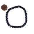 thumbnail image 2 of The Bead Chest Wood Stretch Bracelet, Charcoal Black - Stackable Beaded Jewelry, Unisex for Men & Women, 2 of 3