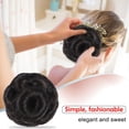 thumbnail image 4 of LHWEN Clip Flower Bud Head Bride Hair Accessories Insert Comb Hair Bun Ball Head Nine Flower Wig Hair Bag Beauty Salon Straight Hair Fun Lace Wavy Curls Braided Hair Synthetic Hair bohon Perfect, 4 of 7