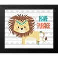 thumbnail image 2 of Robinson, Tamara 24x20 Black Modern Framed Museum Art Print Titled - Tribal Lion, 2 of 5