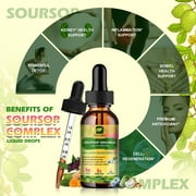 Soursop Bitter Liquid Drops,With Balckseed oil, Elderberry,Sea Moss,Soursop Graviola Guanabana Drop 2 Fl Oz