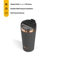 thumbnail image 2 of RTIC 18 oz Ceramic Lined Insulated Happy Hour Pint Tumbler, Leak Resistant Lid, Soft-Touch Exterior, Light Black, 2 of 8