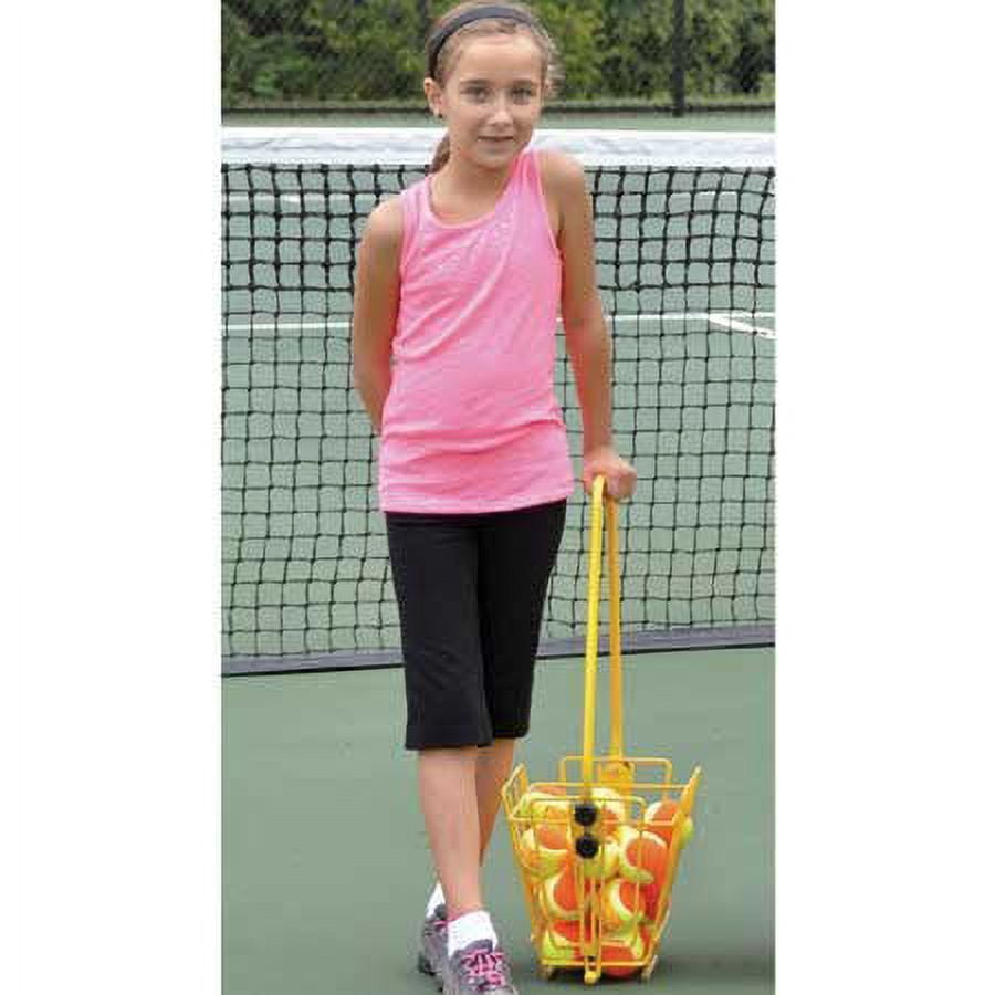 Oncourt Offcourt Tennis Masterpro Ball Basket – 36 Ball Capacity - Easiest Way to Hold Tennis Balls/Height Adjustable/No Tool Assembly