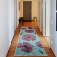 thumbnail image 1 of Floral Decorative Rug, Poppy Flowers Vivid Petals Buds Pastoral Purity Mother Earth Nature Design, Quality Carpet for Bedroom Dorm and Living Room, 6 Sizes, Sky Blue, by Ambesonne, 1 of 2