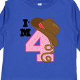 thumbnail image 4 of Inktastic 4th Birthday Cowgirl 4 Year Old Girls Long Sleeve Toddler T-Shirt, 4 of 5