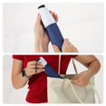 thumbnail image 6 of Unique Bargains 1 Pc Folding Umbrella Lightweight Two-color Travel Umbrella Navy Blue White, 6 of 6