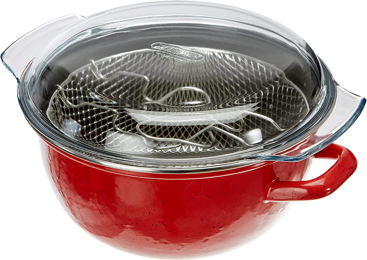 Pornografie steeg Vooruit Ibili Deep Fryer Pot & Wire Basket Strainer Set, Enameled Steel Frying Pot  with Inner Non-Stick Coating and Glass Lid, Induction - Made in Spain -  4.6L -24cm / 9.4" - Walmart.com