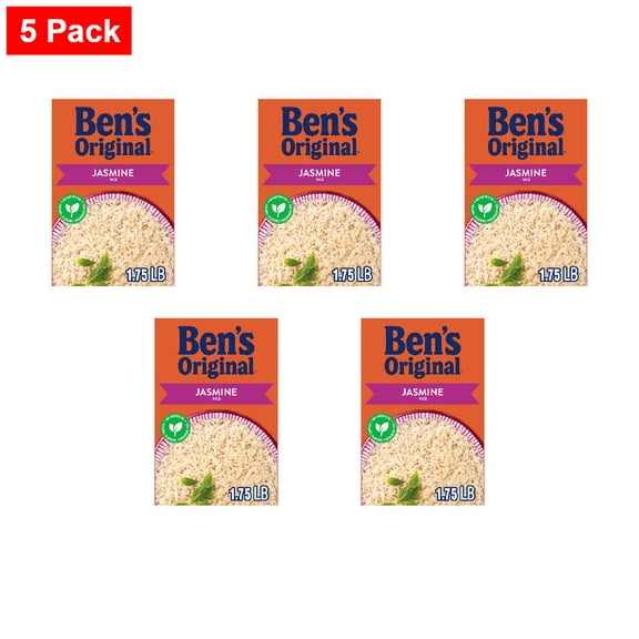 BENS ORIGINAL Dry Jasmine Rice, 1.75 lb Box 1.75 lb - 5 Pack