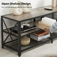 thumbnail image 4 of VASAGLE TV Stand for TV up to 65 Inches TV Table Entertainment Center 3-Tier TV Console Steel Frame Industrial Style for Living Room Greige, 4 of 9