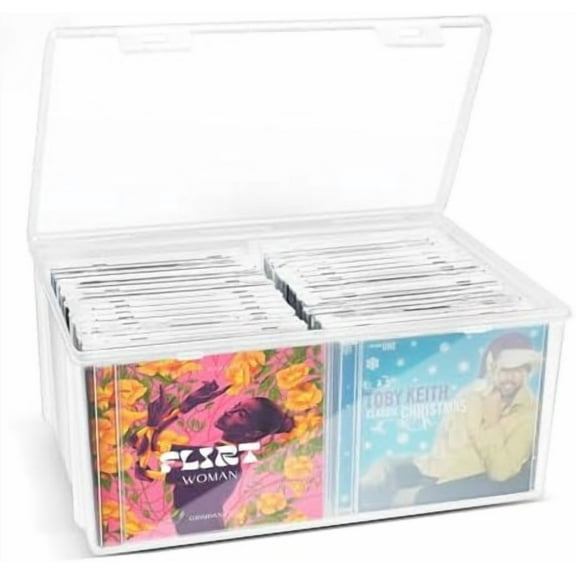 Plastic CD Storage , Store 40 CDs, Clear DVD Storage Case$$Furniture