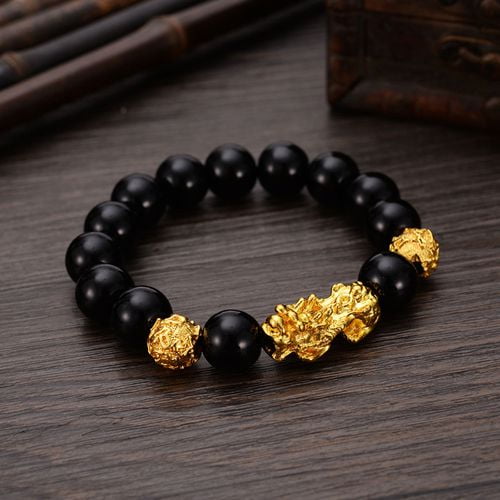 black obsidian feng shui bracelet