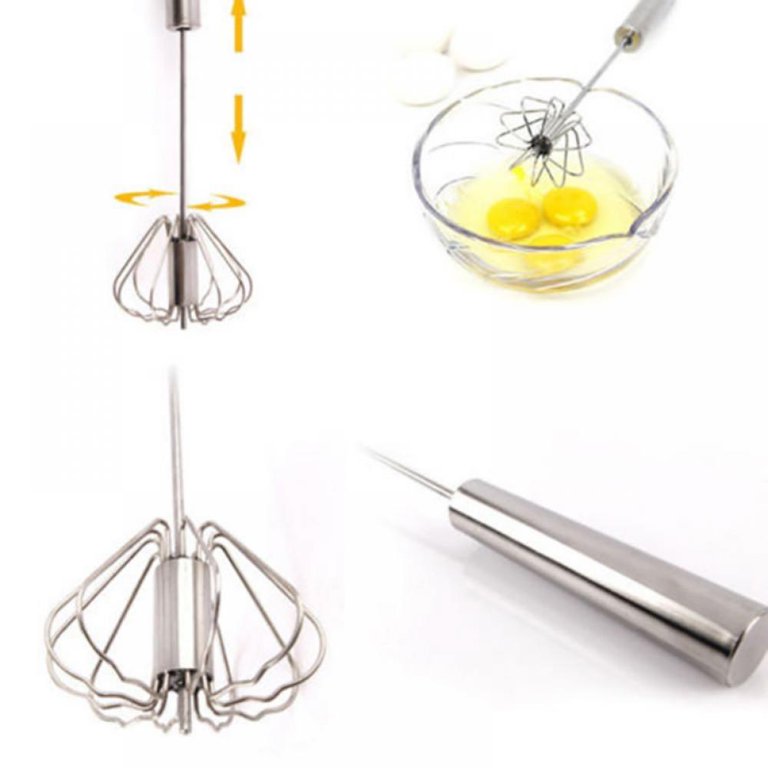 Egg Whisk, Semi-Automatic Egg Beater, Stainless Steel, Egg Beater, Rotary Egg  Beater, Stirring, Whisk, Frother, Handheld Egg Blender (10 Inches) - Yahoo  Shopping