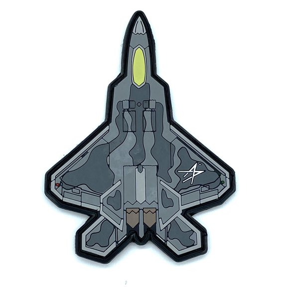 Lockheed Martin® F-22 Raptor®, 5 inch PVC Patch with Hook and Loop