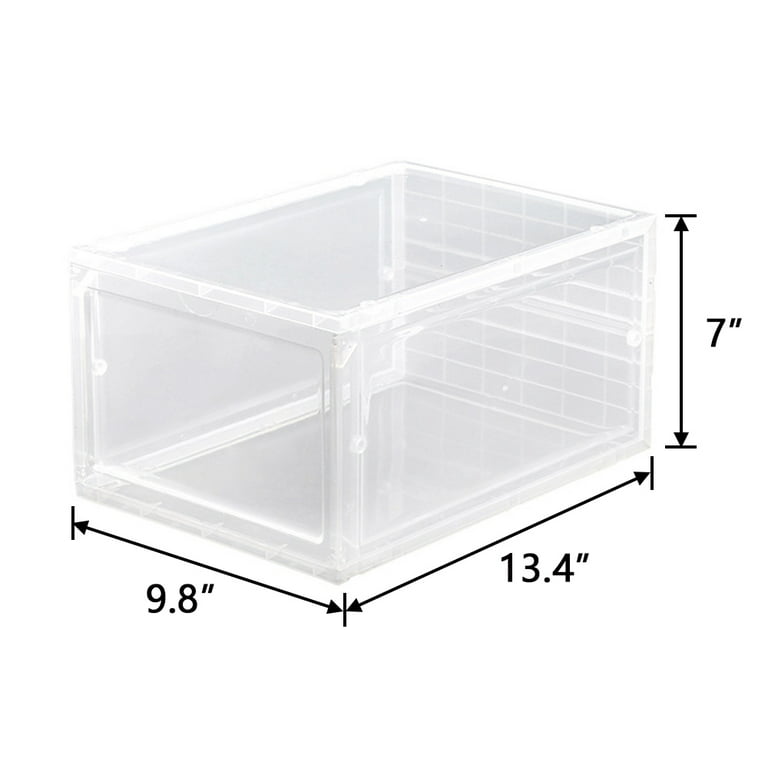 Isaac Jacobs Medium Stackable Organizer Drawer 12.5 x 8.3 x 4.1, Clear  Plastic Storage Box, Pull-Out Bin, Home, Office, Closet & Shoe  Organization, BPA-Free, Food / Fridge / Freezer Safe Medium 