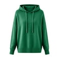 thumbnail image 4 of qucoqpe Womens Sweaters Casual Long Sleeve Knitted Hooded Pullover Top Drawstring Hoodies for Women, 4 of 6