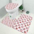 thumbnail image 2 of White Cow Strawberry Jar Pattern Bathroom Rugs Sets 3 Piece,Toilet Cover Set,Absorbent Non Slip Bathroom Mats Sets with U-Shaped Contour Rug Toilet Rug Set, 2 of 5