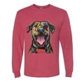 thumbnail image 3 of My Favorite Breed is The One In Need | Colorful Labrador Dog | Dean Russo Art Animal Lover Mens Long Sleeve Shirt, Vintage Heather Red, M, 3 of 5