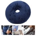 thumbnail image 1 of Almohada de Hemorroides, lento gel de gel donut donut espuma de memoria de memoria transpirable azul azul marino para asiento para el automóvil, 1 of 7