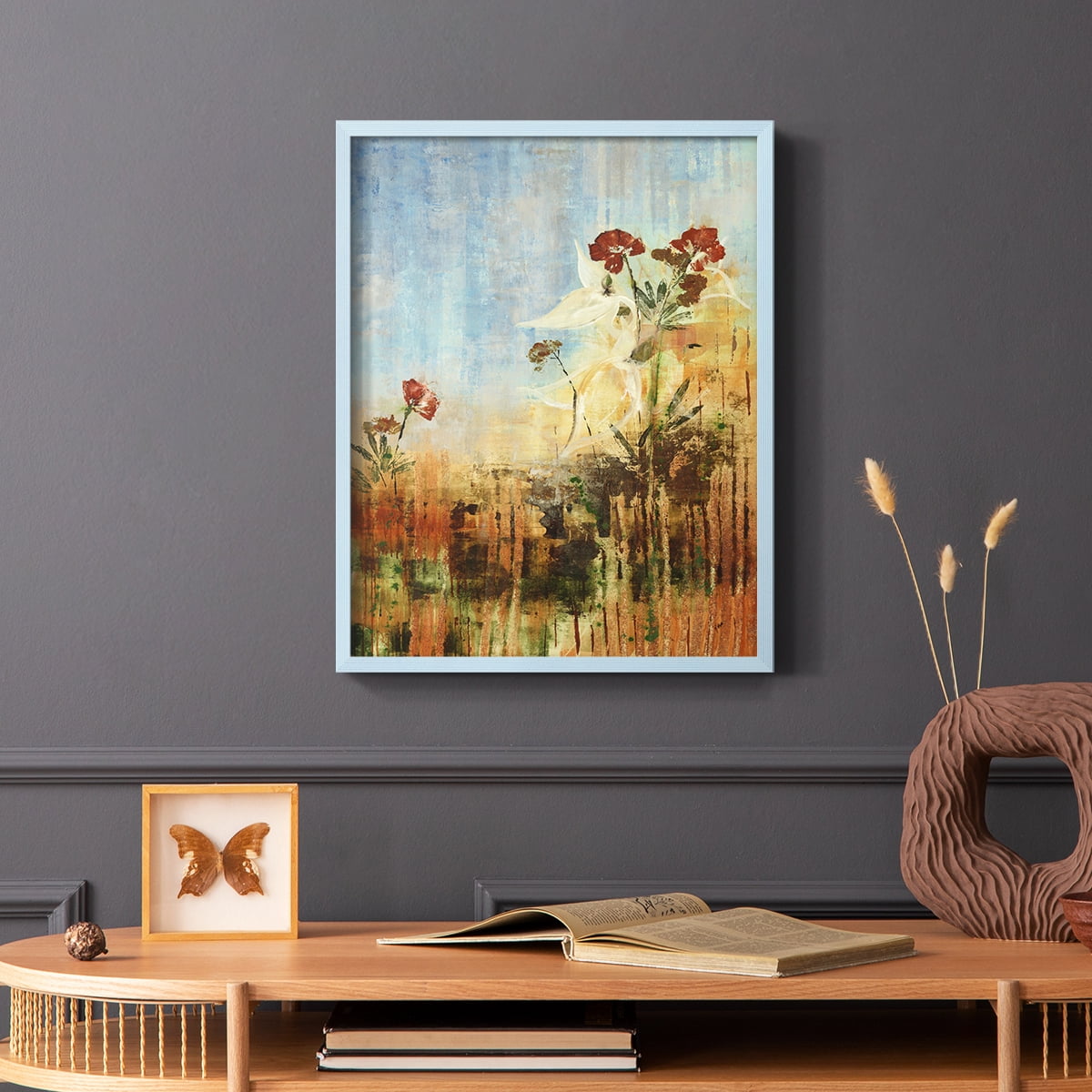 Dedicated to Spring Framed Print in Blue Solid Wood Framed Print No Nail Hanging