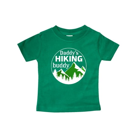 

Inktastic Daddy s Hiking Buddy with Mountains and Trees Gift Baby Boy or Baby Girl T-Shirt