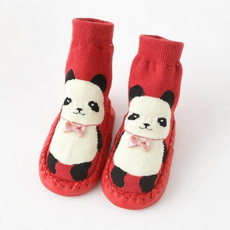 

LYCAQL Baby Shoes Cute Children Toddler Shoes Autumn and Winter Boys and Girls Floor Socks Shoes Flat Bottom Non Baby Boy Size 1 Shoes (B 9 Toddler)