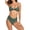 Green, variant on SOMER Women's Swimsuit Bikini Set Bathing Suits Split Sexy Pleated Bikini