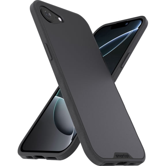 Smartish® iPhone 17e/16e MagSafe Case - Gripmunk Magnetic Slim Cover w/ Microfiber - Black