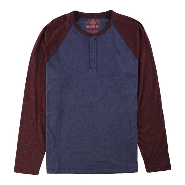 American Rag Camiseta básica Henley para hombre, multicolor, grande American Rag Camiseta básica