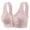 Pink, variant on Wireless Bra for Women, Comfortable and Breathable Lace, Adjustable Shoulder Straps and Side Folding Design, Large Size Support, Back Style, Beige