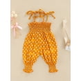 thumbnail image 2 of Chollius Summer One Piece Romper, Infant Baby Girl Romper Jumpsuit Sleeveless Halter Full Dot Print Bodysuit, 2 of 8