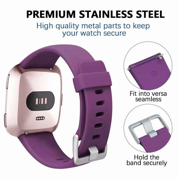 Compatible with Fitbit Versa 2/Versa/Versa Lite Special Bands, Replacement Wristbands for Fitbit for Women Men Small for 5.5"-6.7" Wrist, Purple - Walmart.com