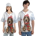 thumbnail image 4 of Playful German Shorthaired Pointer Welcomes Winter Snowy Day with Cardinal Bird All Over Print 3D Baseball Shirt GSP Lover Dog Gift Softball Sport - 2017, 4 of 6