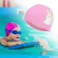 thumbnail image 2 of Unique Bargains 1 Pc Knitted PU Cartoon Carrot Rabbit Swim Cap Pink, 2 of 6