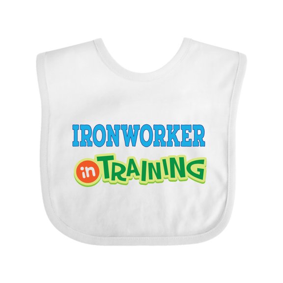 Inktastic Future Ironworker in Training Boys or Girls Baby Bib