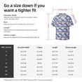 thumbnail image 2 of Salouo white Skull blue daisy Pattern Cuban Collar Shirts for Men Button-Down Shirt Men's Short Sleeve Shirts Hawaiian Shirts Casual Shirts -Large, 2 of 6