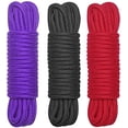 thumbnail image 2 of Soft Cotton Rope-32 feet 10m Natural Durable Long Cotton Rope (Black Red Purple)by Torubia, 2 of 6