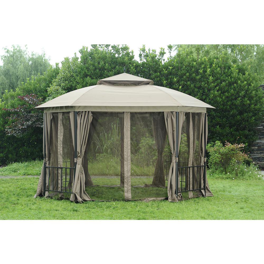Sunjoy Replacement Curtain for LGZ715PSTA1 Octagon Gazebo Walmart