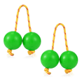 thumbnail image 1 of 1 Paire d'Instruments de Percussion Aslatua Shakers Kashaka Africain Asalato Shaker Balles Rythmiques Vert, 2 x Balles Rythmiques, Vert, 1 of 6