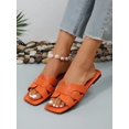 thumbnail image 4 of Snakeskin Embossed Slide Sandals, Black Elegant Snake Print Slides, 4 of 4