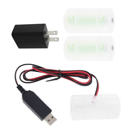 

DOYOUNG LR20 D Battery Eliminator USB Power Supply Cable Replacement 1-4x D Size Battery for Radio Electric Toy Clock US Plug