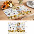 thumbnail image 6 of Sunflowers Dog Placemats Set of 6 Spring Watercolor Floral Stars Colorful Plaid Place Mats Indoor Wipeable Table Mats Washable Dining Table Placemats for Kitchen Holiday Party Home Decor 13x19 Inch, 6 of 9