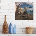 thumbnail image 6 of Cat Boat Sea Wall Clock Square Silent Non Ticking Battery Operated Clock for Home Bathroom Kitchen Bedroom Living Room, 6 of 8