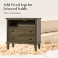 thumbnail image 6 of Tina's Home 27" Tall Wood End Table with Charging Station, 2 Drawer Side Table with Power Outlet for Living Room Kona, 6 of 11